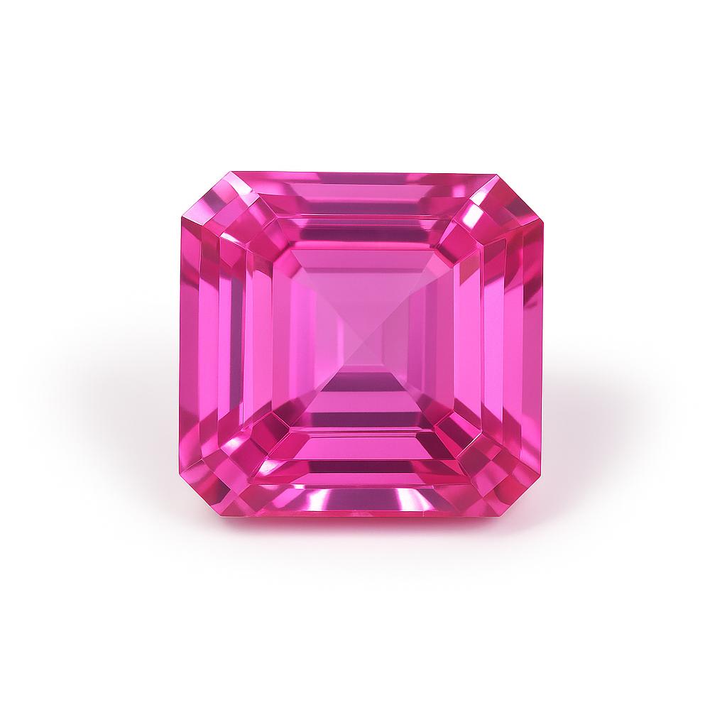 Natural Pink Sapphire Loose Gemstone 9.35 ct Emerald Cut September Birthstone for Gem Collections