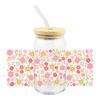 UV DTF Transfer Crystal Stickers: Summer Floral & Fruit Designs for DIY Glass Decor, Waterproof & Heat Resistant