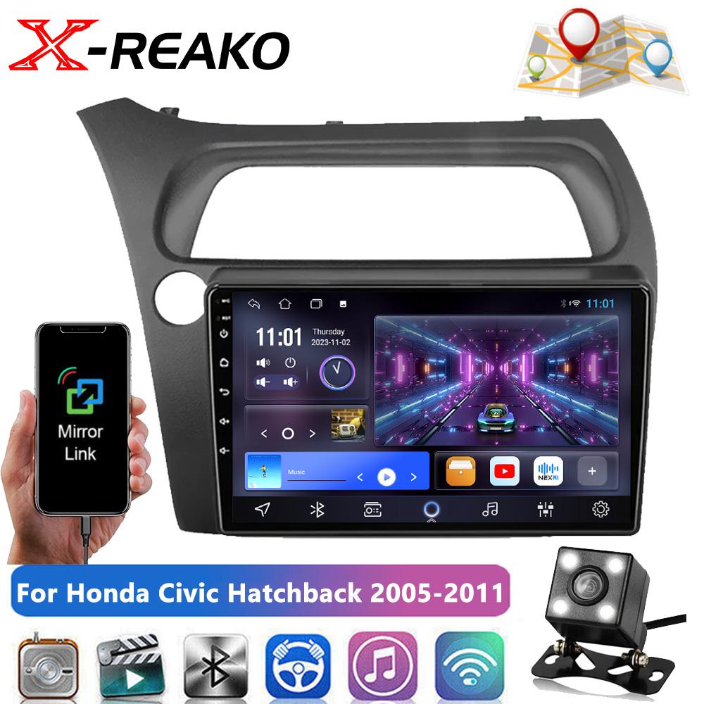 Автомобильное радио на базе Android, стерео для Honda Civic Hatchback 2006-2011, мультимедийный видеоплеер, навигация, GPS, левый, правый руль, IPS экран