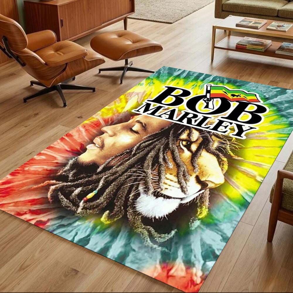 Bob Marley Floor Mat Suitable for Study room Dining Room Game Room Decorate room Anti-slip Rug Decorate Offices Perfect Gift for Friends & Family