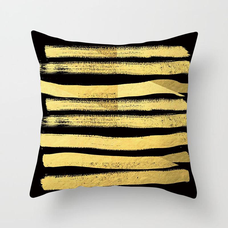 Дом Продукты Новый Черный Геометрический Диван Подушка Наволочка Цифровая Печать Офисная Наволочка