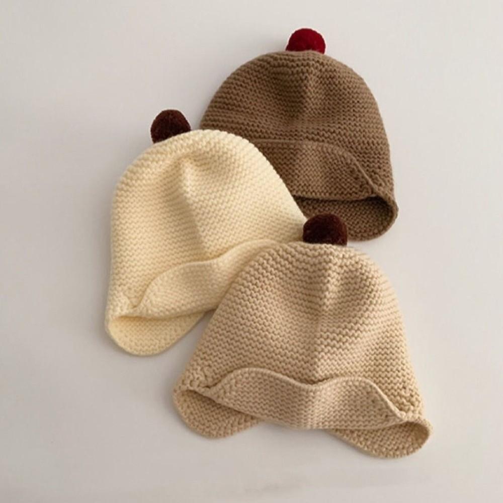 Windproof Winter Baby Earmuffs Warm Ear Protection Cap New Baby Knitted Cap  Boys Girls