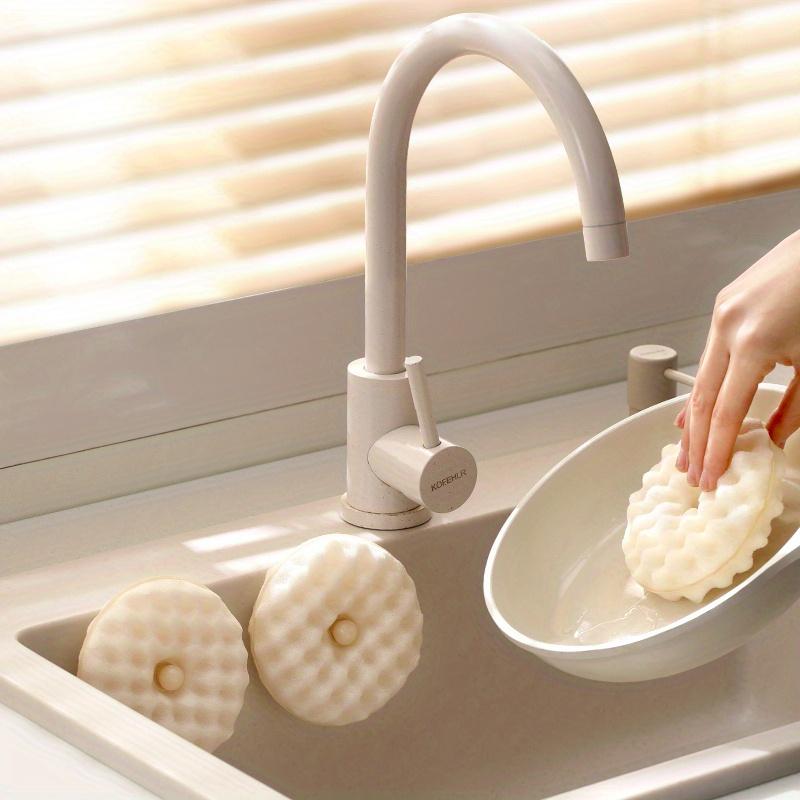 Набор 3D Honeycomb Sponge Set - полиуретановые двухсторонние чистящие салфетки с присоской для уборки кухни - 1 набор