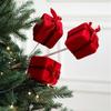 Flannel Gift Box Christmas Decorations Simulated Flower Arrangement Christmas Flowers Christmas Tree Cuttings Decoration