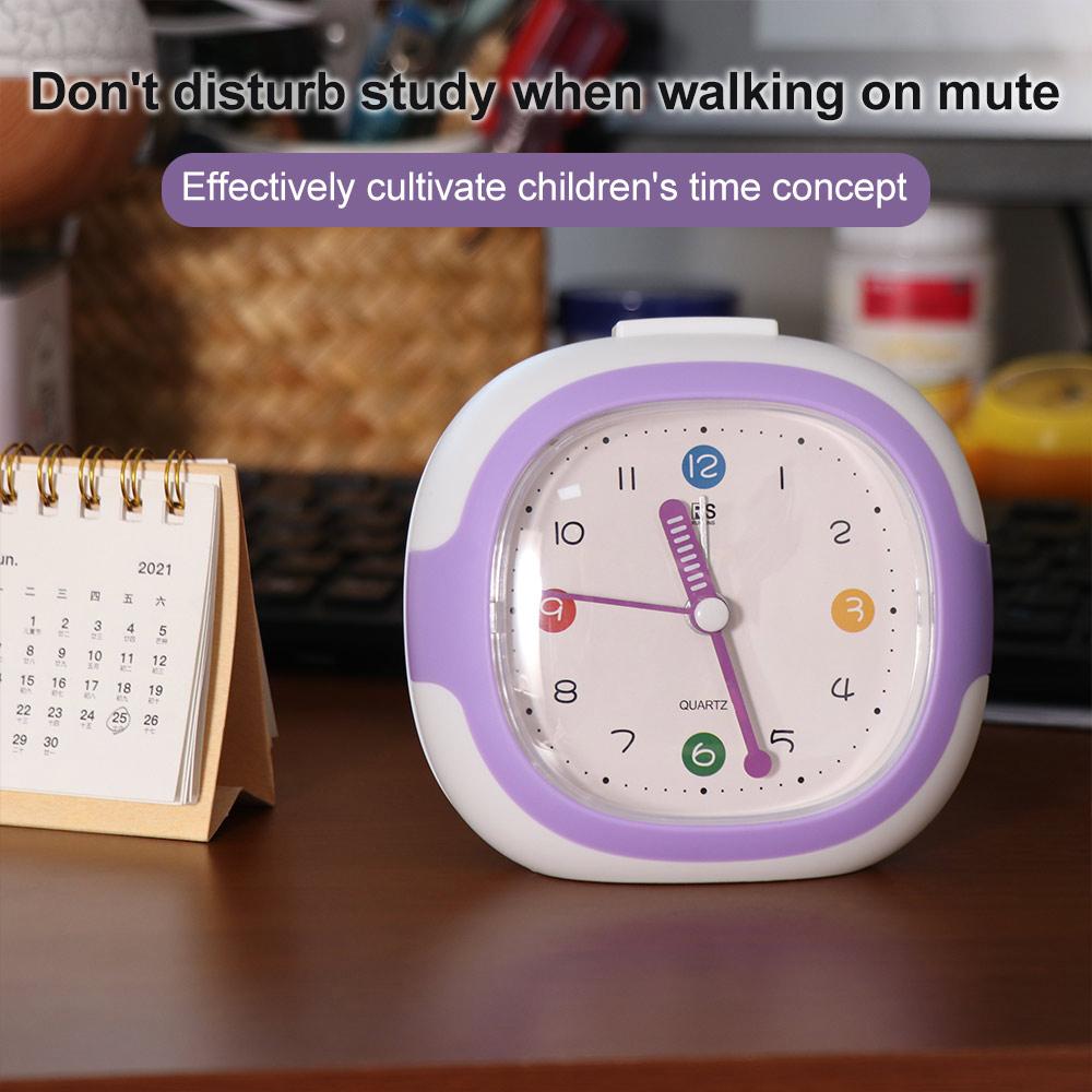 Silent Alarm Clock Anti-drop Tabletop Clock Creative Children Desktop Clock Student Learning