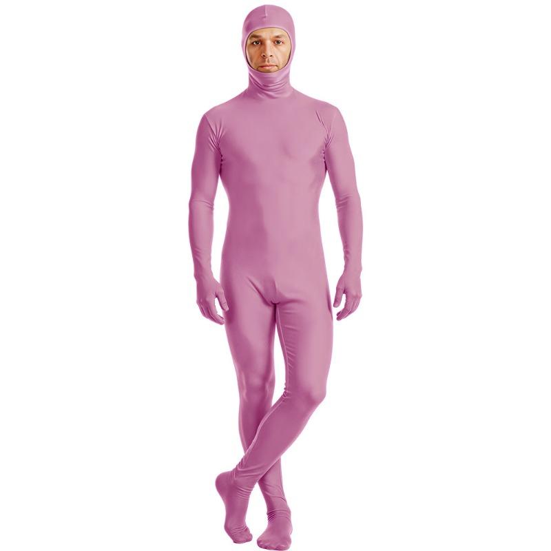 Однотонный костюм-невидимка Zentai, полностью закрывающий тело, обтягивающий комбинезон, костюм для косплея, взрослый, лайкра, эластичный, с закрытым лицом, для сценических выступлений