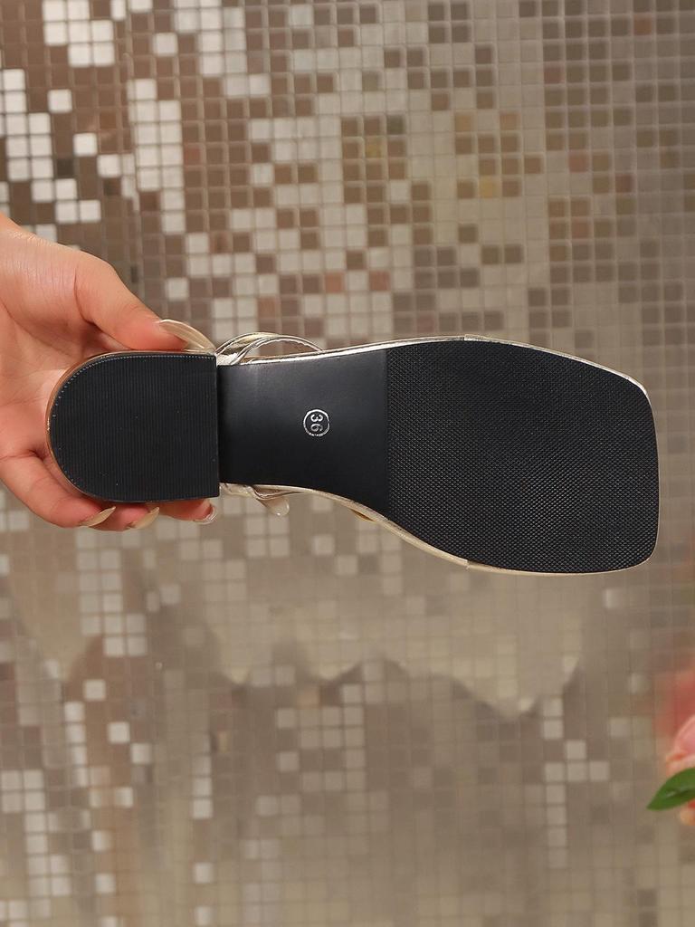 European & American Plus Size Women's Flip-Flops - 2025 Summer Low Heel Comfort Toe Post Beach Sandals