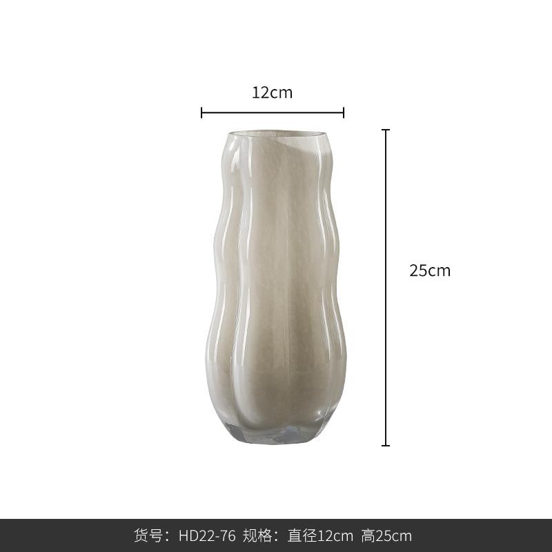 Irregular Glass Vase Wavy Flower Vase Flower Arrangement Accessories Hydroponics Terrarium Home Decoration Accessories