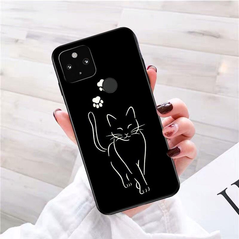 Чехол для телефона с черным котом для Google Pixel 7 Pro 7 6A 6 Pro 5A 4A 3A Pixel 4 XL Pixel 5 6 4 3 XL 3A XL 2 XL