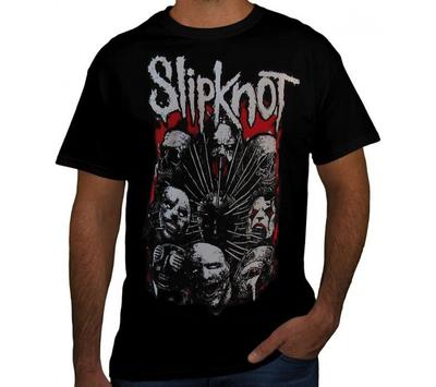Slipknot Лица Панк-рок Черная футболка