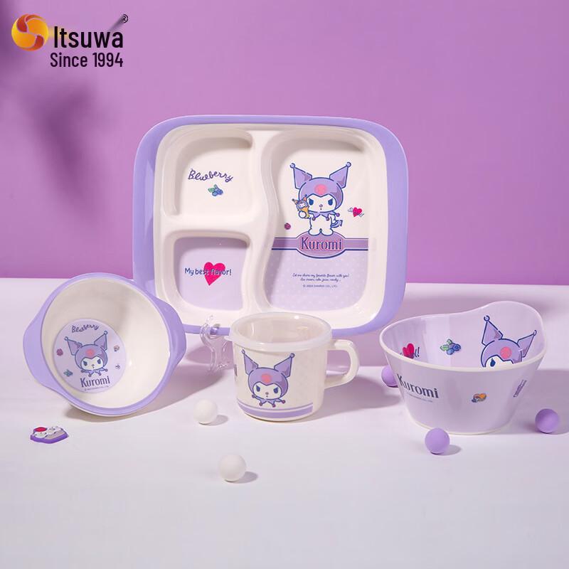 WUHE Набор из меламина с разделителями Sanrio Kuromi