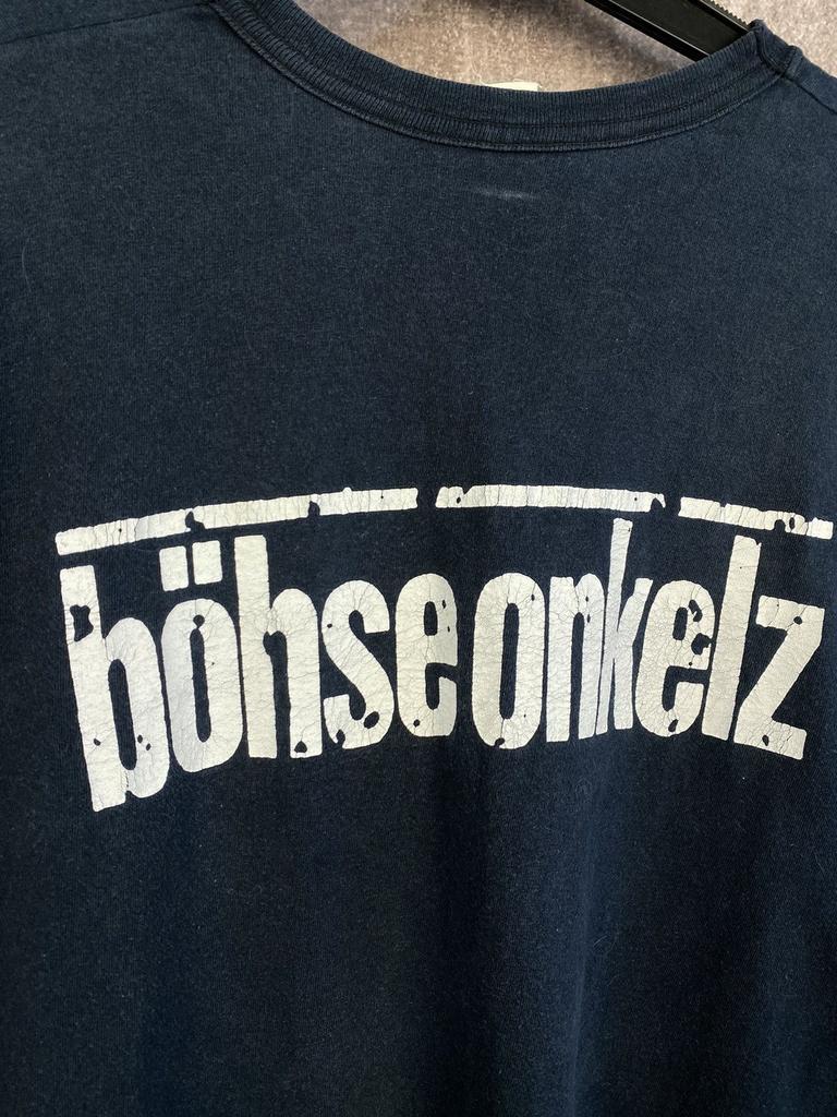 Футболки с группами × Винтажные Böhse Onkelz Винтажная футболка рок-группы 90-х Футболка для тура Размер Футболка Onkelz Global Tour Уличная Hip Hop Оверсайз Y2k Повседневная одежда