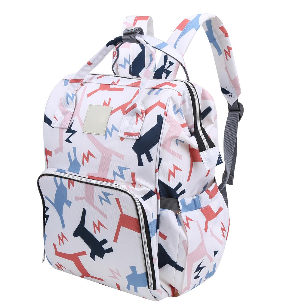 Insular Backpack Large Capacity Waterproof Carousel Type Diaper Maternity Bag for Outdoor