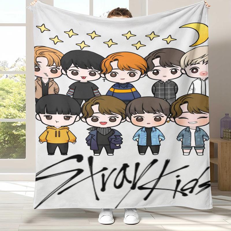 HD Фланелевое одеяло со Stray Kids Kpop Звездой, Ультрамягкий теплый плюшевый плед для дома, спальни, кровати, дивана, Чехол для кемпинга, пикника, Подарок