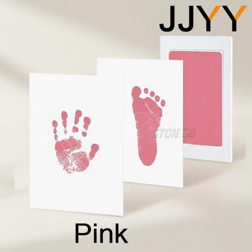 DIY Handprint and Footprint Kit with Ink Pads and Photo Frame for Toddlers Baby Shower Gift Safe Clean Souvenir Accessories