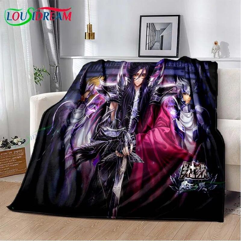 Saint Seiya 3D Printed Art Fleece Blanket for Beds Hiking Picnic Thick Quilt Bedspread Fleece Throw Blanket Picnic Blanket