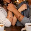Talos 5 Sheets Lovers Tattoo Stickers, Fun Temporary Face Tattoos, Safe Waterproof Body Art Stickers for Couple Valentine's Day Anniversary