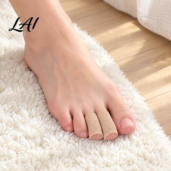 Toe Tube Sleeve with Gel Lining Cuttable Protector for Corns Calluses Finger Blisters Breathable Fabric & Men Women Tubes Blisters