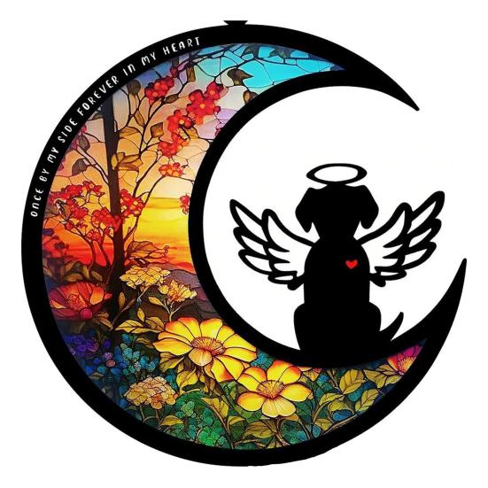 Pet Memorial Sun Catcher Dog Cat Suncatcher Pet Memorial Keepsake Stained Glass