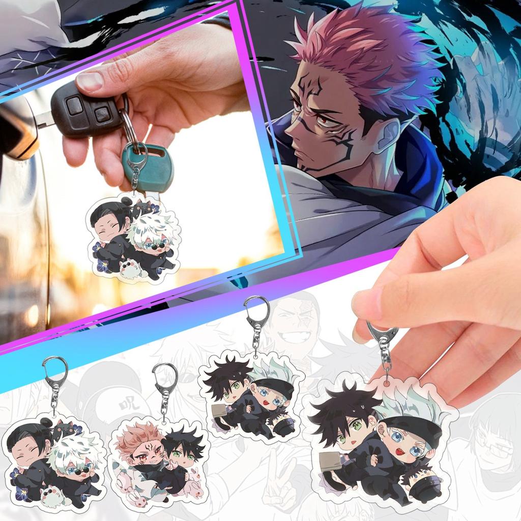 Animation Peripheral Keychain Anime Fan Q Version Double-Sided Transparent Acrylic Pendant