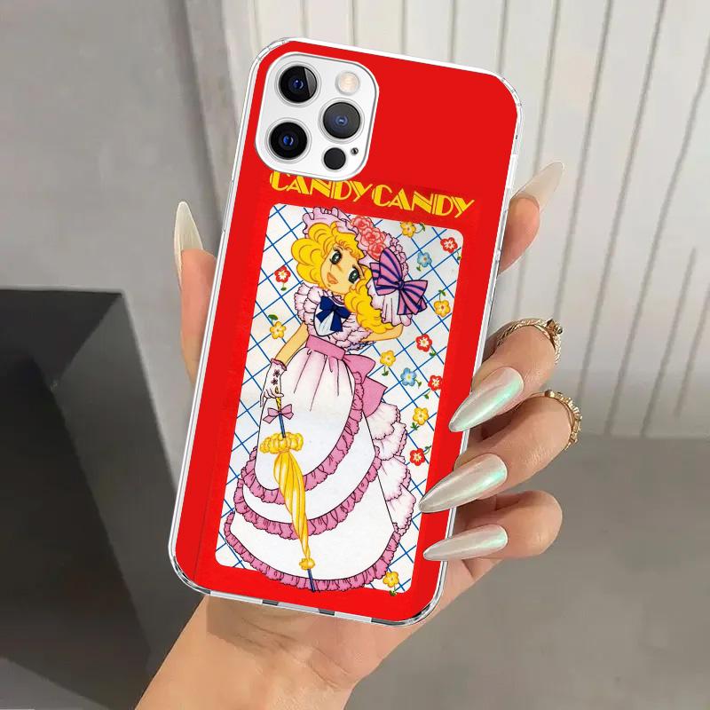 Аниме Конфетный Чехол для Телефона для Iphone 17 Air 16 15 Plus 14 13 Mini 12 11 Pro Max 16E 7 8 SE 2020 Мягкий Funda Печатный Корпус 17 Air 16 15