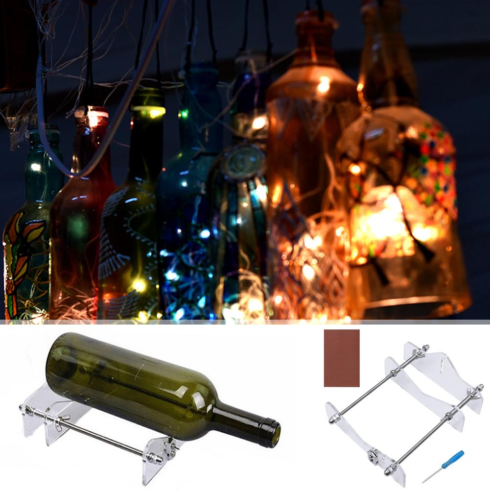 Машина для резки стеклянных скульптур Регулируемый стеклорез Комплект для резки стекла для вина, пива, крепких напитков, виски, шампанского