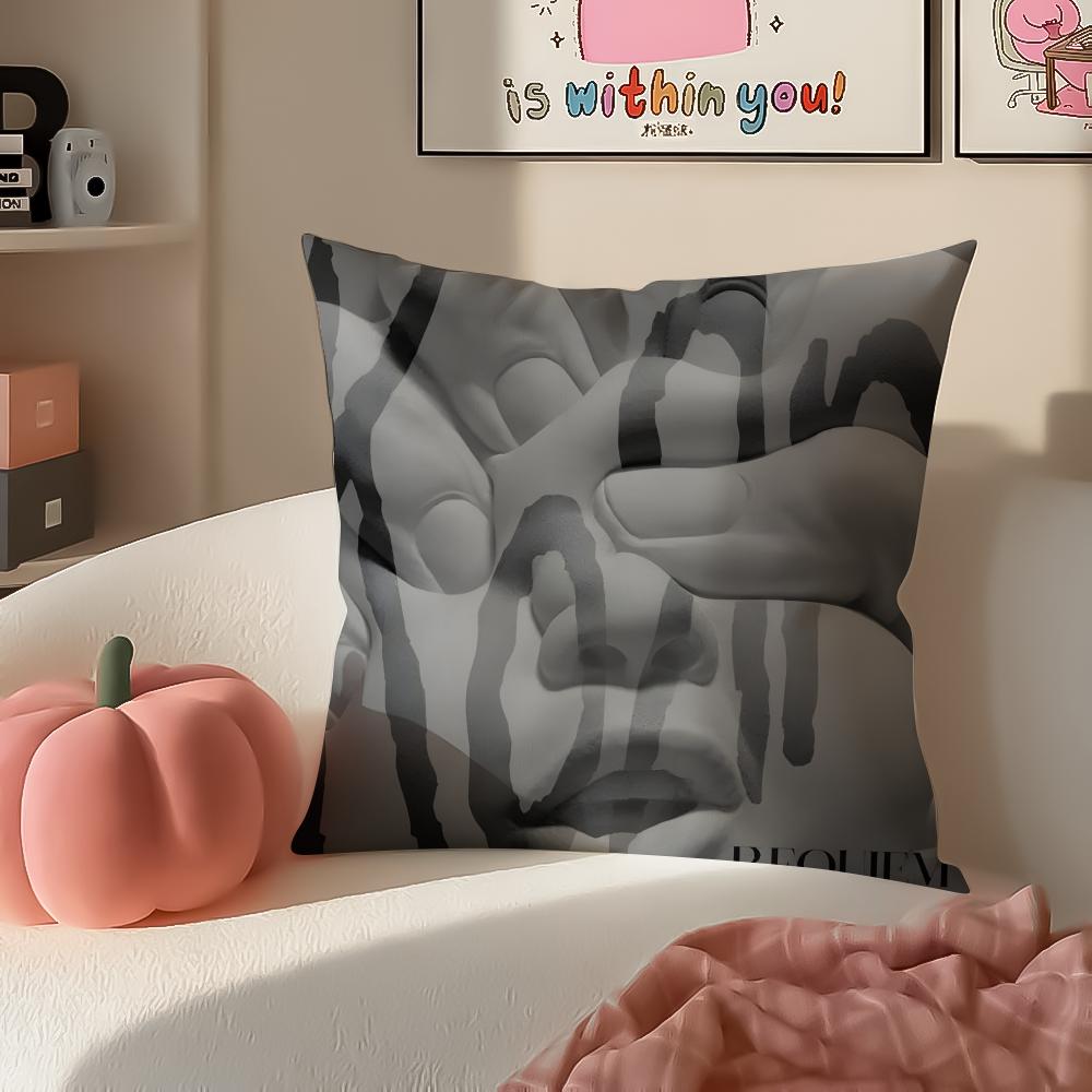 Hot Metal American Band Album Kkorn Cushion Cover Pillowcase Short Plush Invisible zipper Room Sofa Cushion Cover