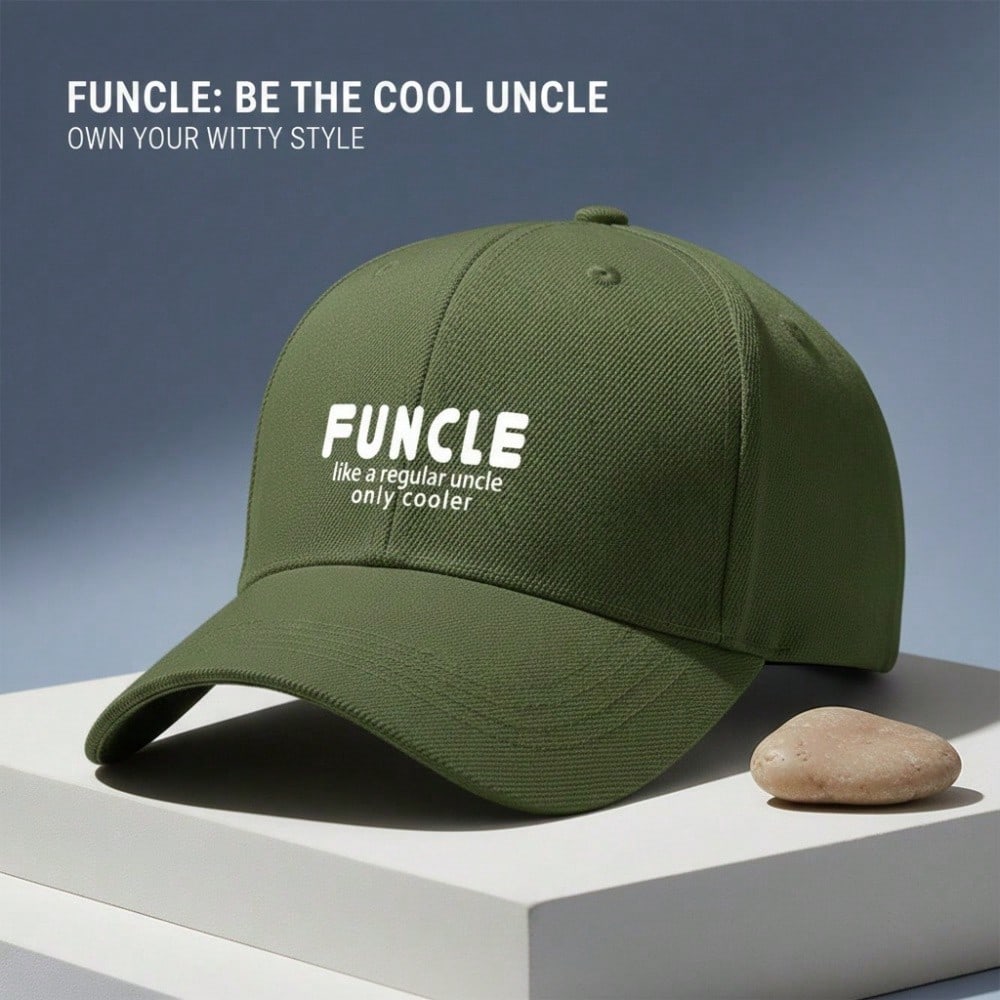 [Funcle Baseball Cap] Funny Letter Print Polyester Adjustable Casual Outdoor Sports Dad Hat For Men Women Gift