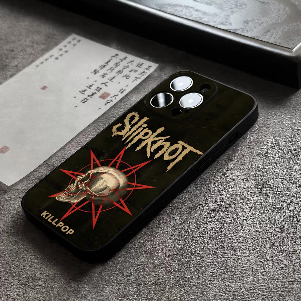 Популярный чехол для телефона Rock с логотипом группы Slipknot Для 17 Pro Max Для iPhone 14 16 Pro Max 12 15 11 13 Pro Xr X Xs 8 7 Plus Задняя крышка