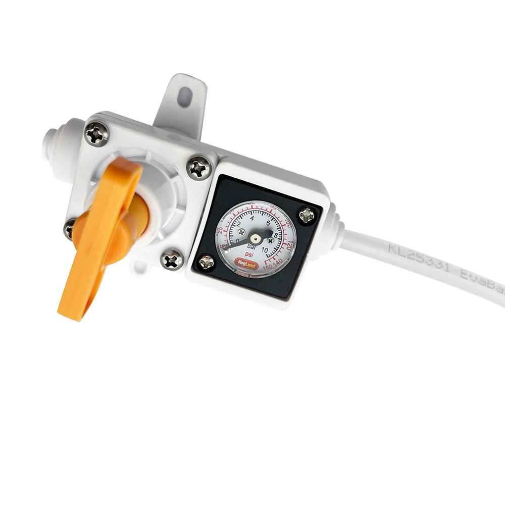 Kegland 6.35/8мм Duotight Встроенный регулятор 0-150/60psi Встроенный манометр Пивной аксессуар Домашнее пивоварение