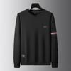 Men's Plus Size Loose Fit Cotton Blend Striped Long-Sleeve Sweatshirt