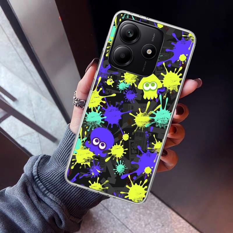 Game S-Splatoons Phone Case For Xiaomi Redmi Note 10 11 12 13 14 15 Pro Plus 11S 12S 14S 11T 11E 10S Soft TPU Back Cover Redmi N