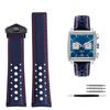 Оригинальный кожаный ремешок для часов 22 мм для TAG HEUER MONACO CARRERA CBL2115 Мужской кожаный дышащий ремешок для часов Браслет с раскладывающейся застежкой