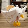 Thicken Coral Fleece Hooded Robe Big Goose Nightgown Funny Goose Couple Cute Cartoon Sleepwear Cosplay Duck Home Clothes