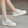 2024 новые женские спортивные туфли модные сетчатые дышащие осенние туфли Ins Style на толстой подошве белые туфли повседневные туфли на шнуровке для студентов 35-40