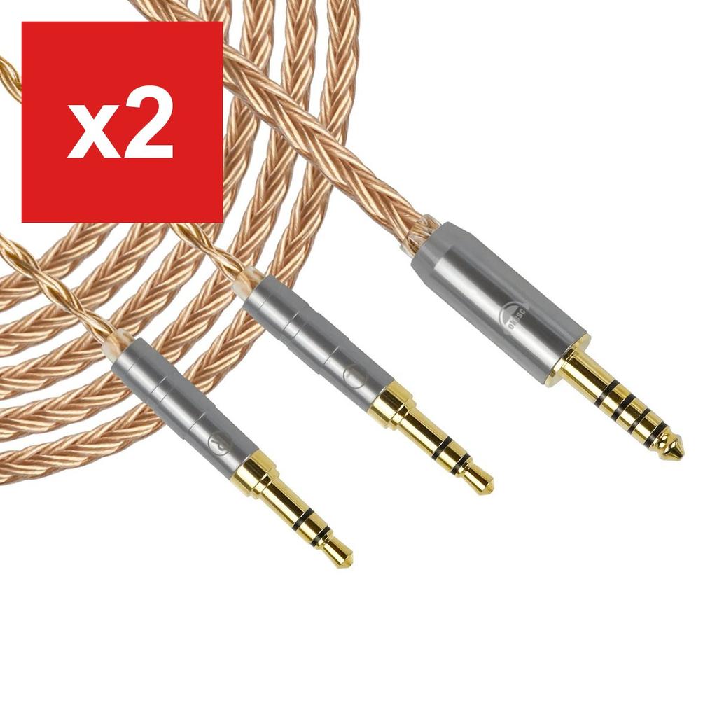 okcsc ZT16 16-Core Pure Copper Headphone Replacement Cable, 4.4mm Balanced to Dual 3.5mm