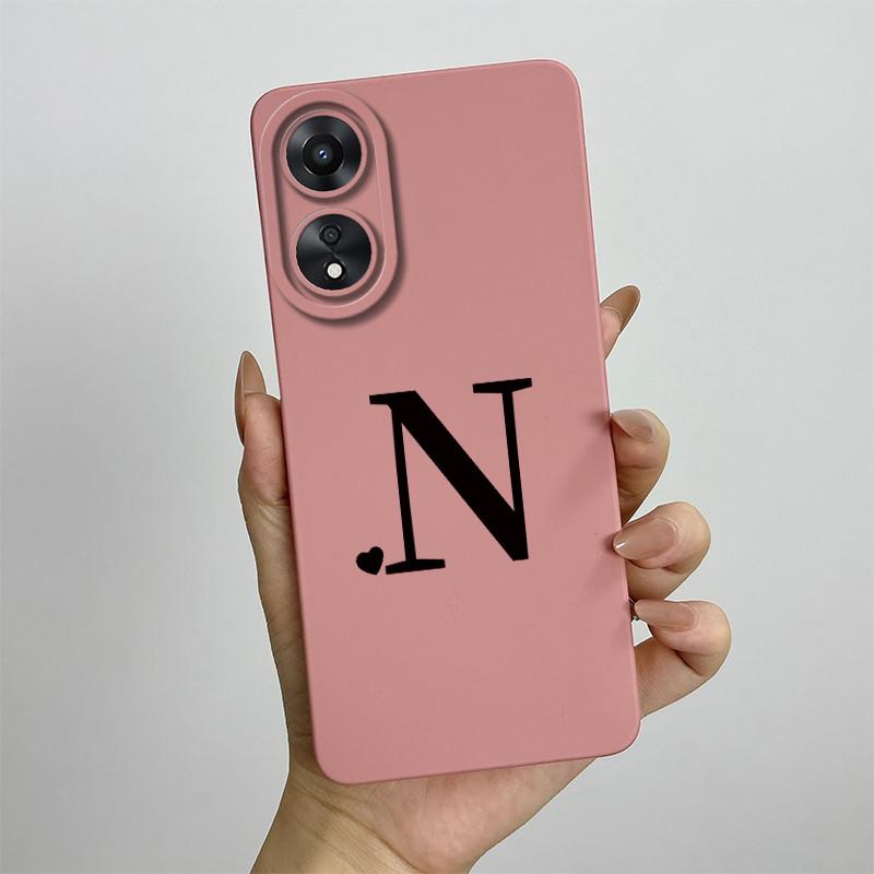 Чехол для OPPO A78 5G Чехол для телефона oppo a78 5G CPH2483 CPH2495 Чехол Милые Персональные Буквы Квадратный Силиконовый Ударопрочный Задний Чехол