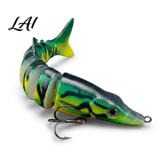 Freshwater Fishing Lure 13CM/17G Multi-Jointed Lure Realistic 8-Section Swimbait with Hooks Outdoor Bionic Hard Artificial Bait for Saltwater