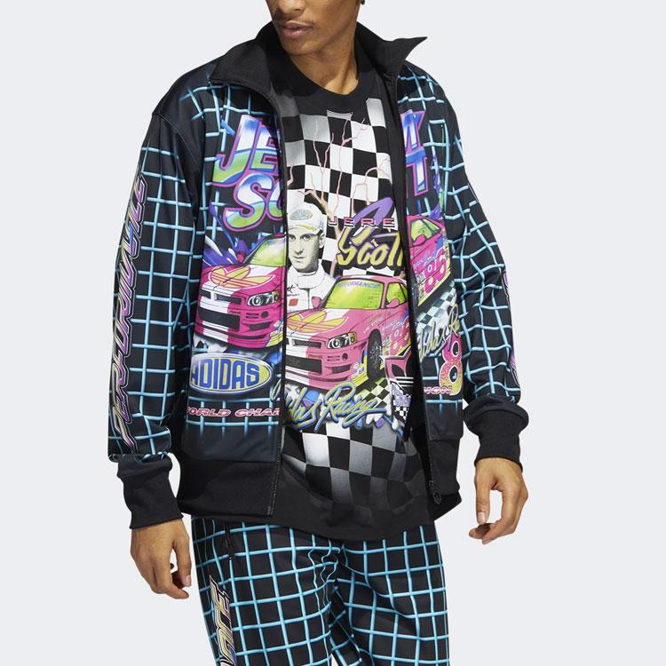 adidas Originals x Jeremy Scott Трек-топ для ралли Черный Унисекс HG6509