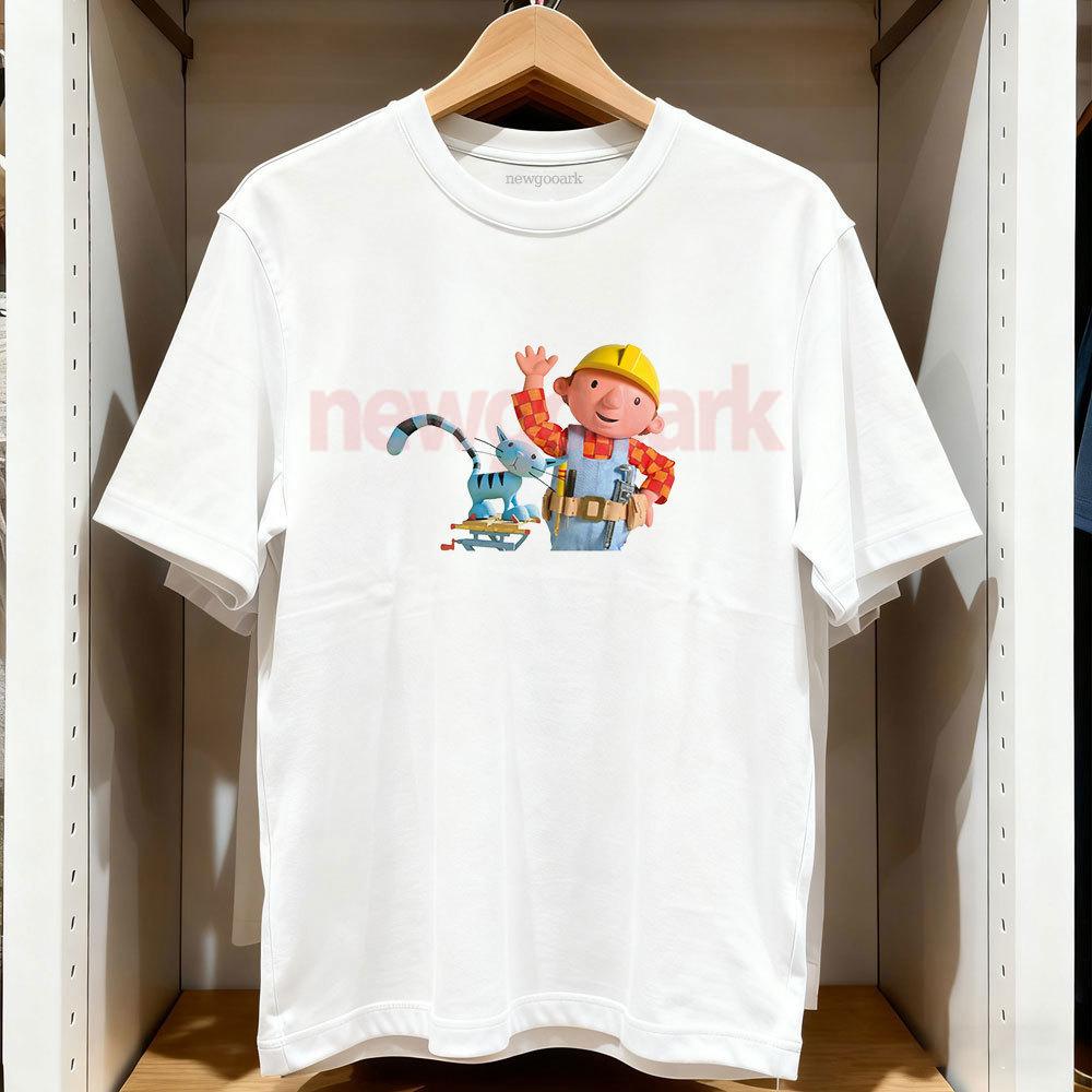 Bob The Builder Engineering Cartoon Boy Tshirt Women Unisex Casual Cotton Graphic T Shirts Creative Streetwear Camisetas Adult
