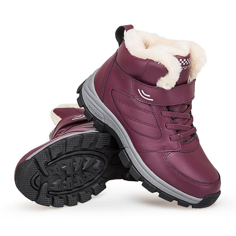 Прямые продажи с фабрики, теплые и бархатные мужские зимние ботинки из хлопка, мягкие и удобные туфли для пожилых людей с волшебной пряжкой