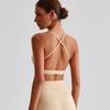 Fashion Nude Feel Spaghetti Strap Cross Beauty Back Exercise Bra Women's Sexy Yoga Vest Pilates Workout Underwear