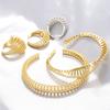 New Hollow Spherical Bracelet with Niche Design, High-end Feel, Light Luxury, Versatile and Open Mouth Jewelry Set