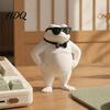 Привлекательное украшение для комнаты 3D-печатная фигурка лягушонка-джентльмена в солнцезащитных очках и с галстуком-бабочкой Минималистичная модная статуэтка Статуэтка Креативные животные украшения