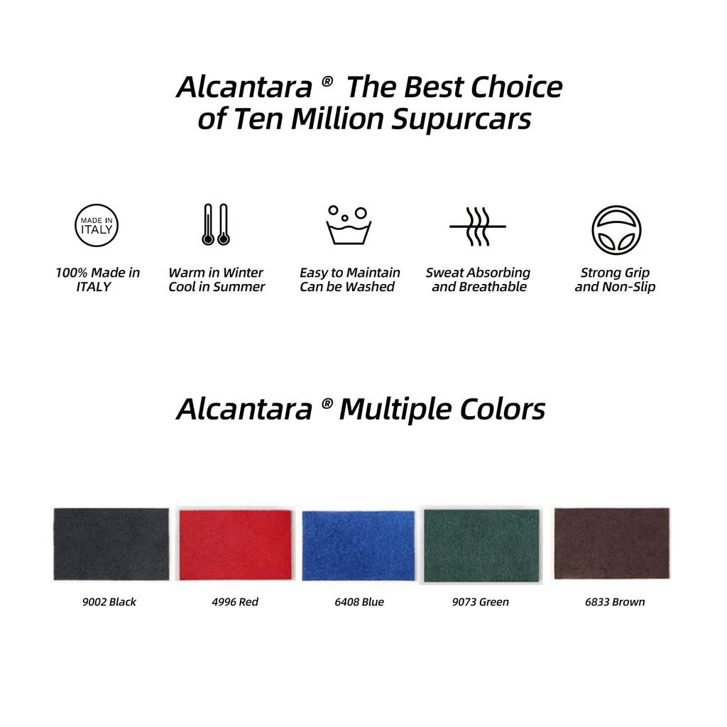 Alfanxi Чехол на руль из алькантары ручной работы для BMW F30 F31 F34 F10 F11 F07 F12 F13 X3 X4 X5 X6 F16 F20 F21 M135I 140I X1 X2 (Красная полоса)