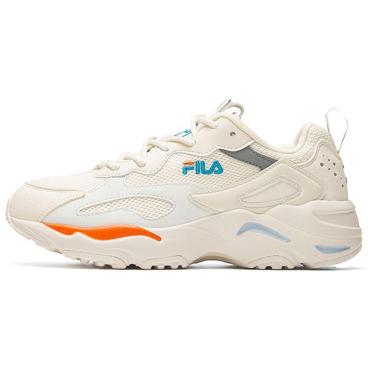 Fila Tracer Fabric Fashion Versatile Breathable Low-Top Dad Shoes Women Sneaker Cream-White F12W021111FGD