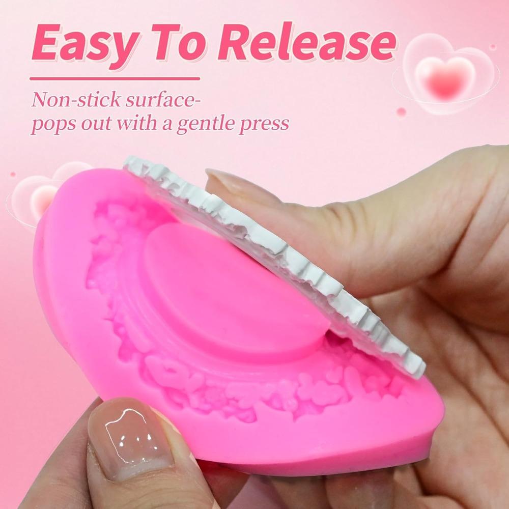 8 шт. Форма для фоторамки Барочная рамка Форма для шоколада Винтажные фоторамки Силиконовые формы