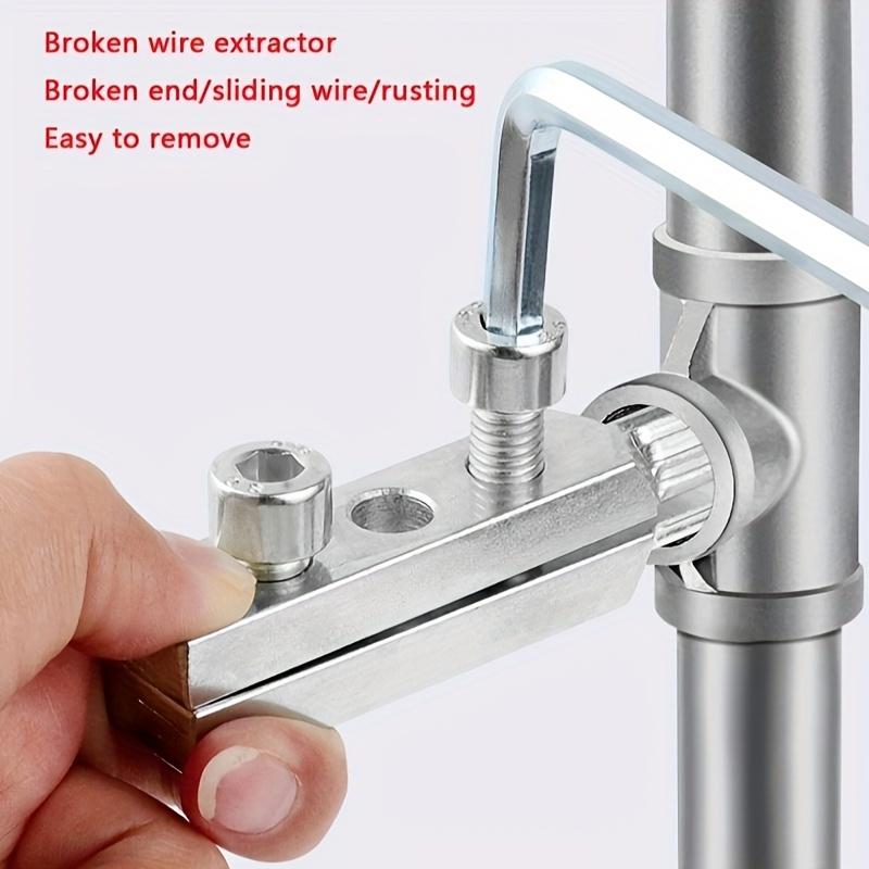 Инструмент для демонтажа разрыва металлической водопроводной трубы - съемник углового крана, с конструкцией стопорной гайки, регулируемый рычаг, простота в эксплуатации, без соединителя