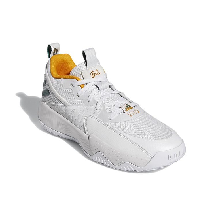 adidas Мужские кроссовки Dame Certified EXTPLY 2.0 The Letter O, белые кристально-белые, темно-зеленые, HQ3885