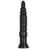 Black 32cm Pointed Extra Long Anal Plug for Outdoor Wear Anal Strip Practice Anal Torture Tool Anal Expansion Tool